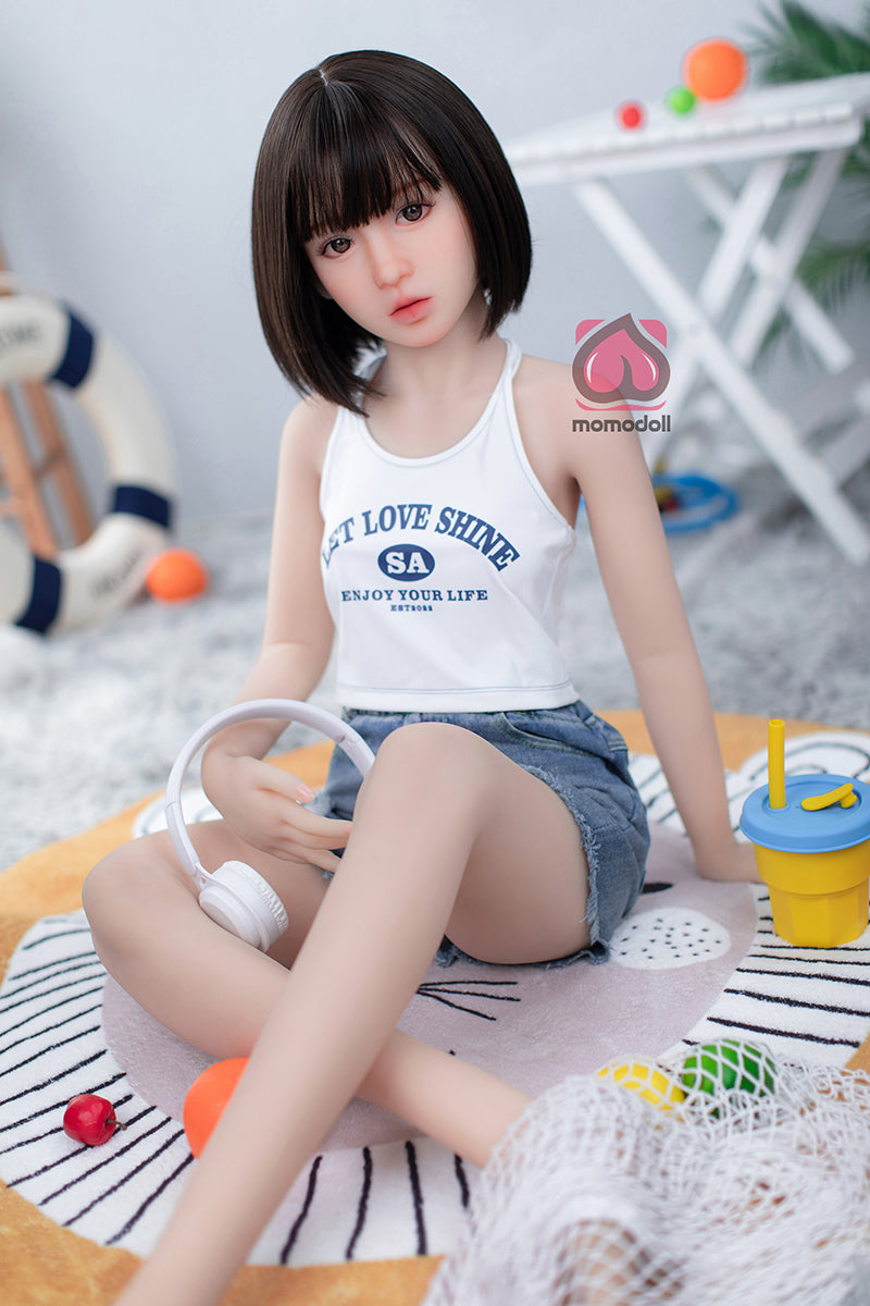 138cm Aカップ シリコンヘッド+TPEボディ 貧乳 ラブドール MM135 麻里奈まりな