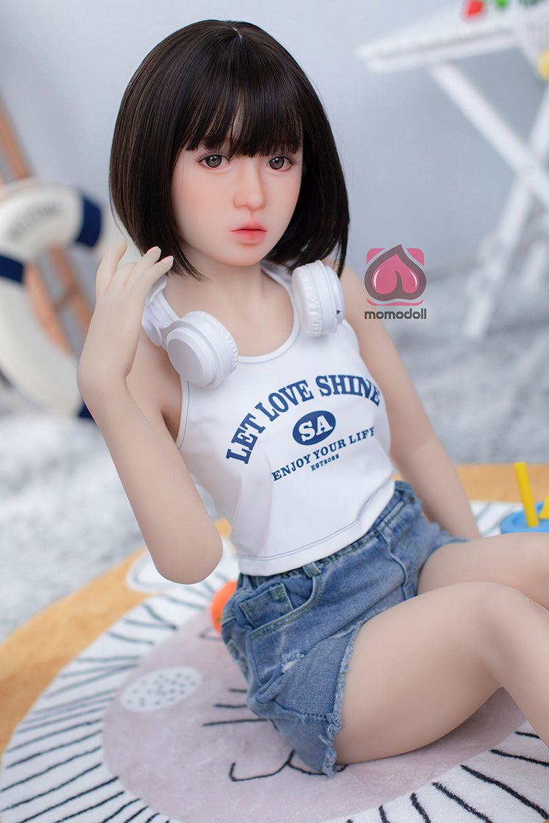 138cm Aカップ シリコンヘッド+TPEボディ 貧乳 ラブドール MM135 麻里奈まりな