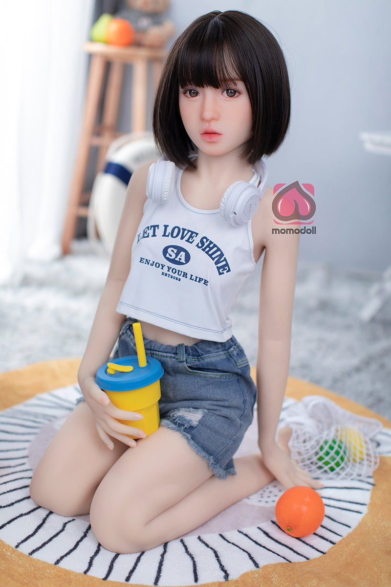 138cm Aカップ シリコンヘッド+TPEボディ 貧乳 ラブドール MM135 麻里奈まりな