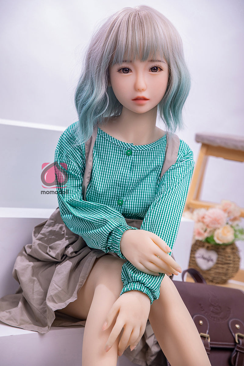 138cm Aカップ シリコンヘッド+TPEボディ 可愛いラブドール MM159 瞳