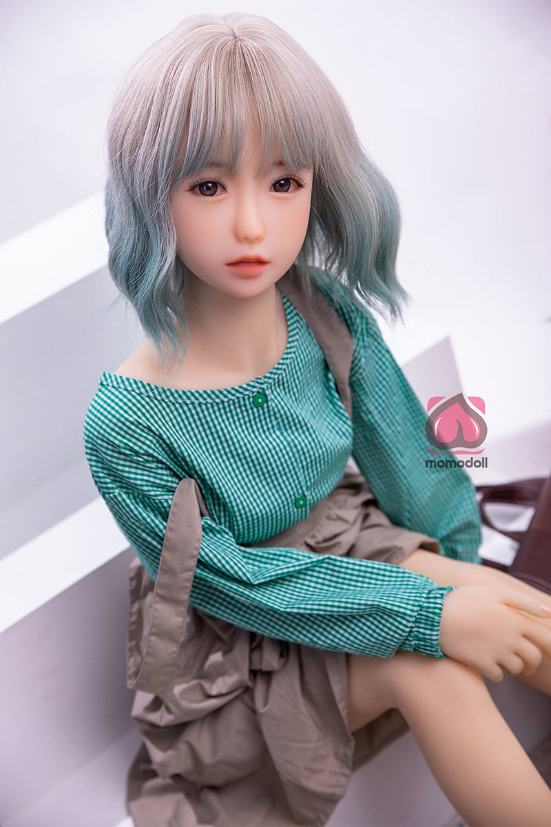 138cm Aカップ シリコンヘッド+TPEボディ 可愛いラブドール MM159 瞳