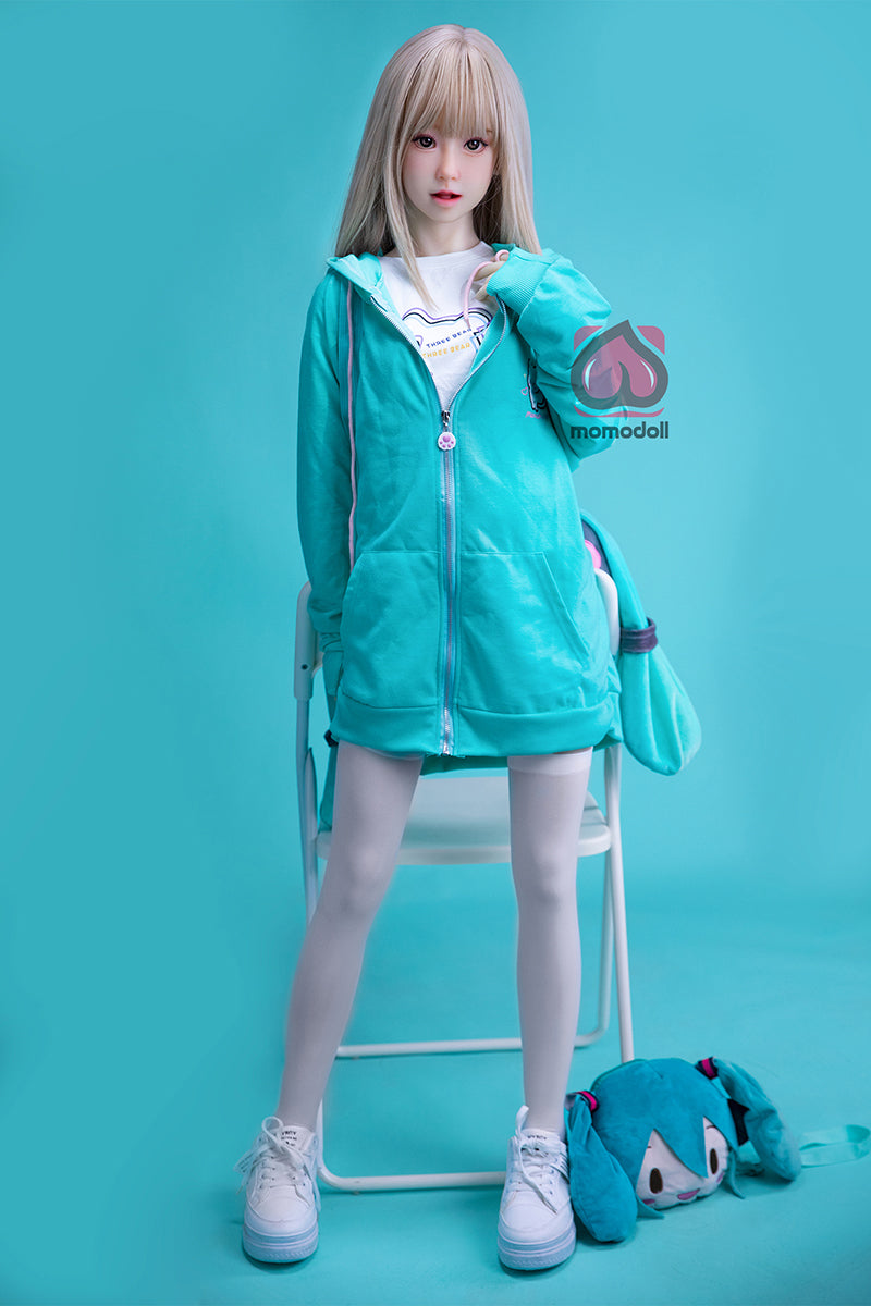 145cm Aカップ シリコンヘッド+TPEボディ 可愛いラブドール MM176 桃沢Momozawa