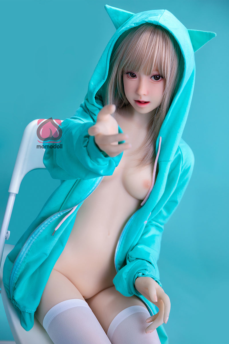 145cm Aカップ シリコンヘッド+TPEボディ 可愛いラブドール MM176 桃沢Momozawa