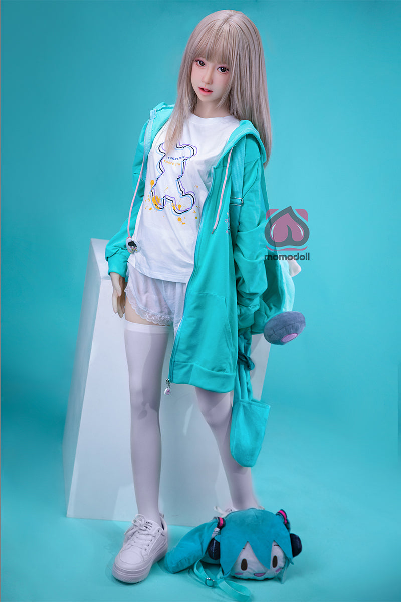145cm Aカップ シリコンヘッド+TPEボディ 可愛いラブドール MM176 桃沢Momozawa
