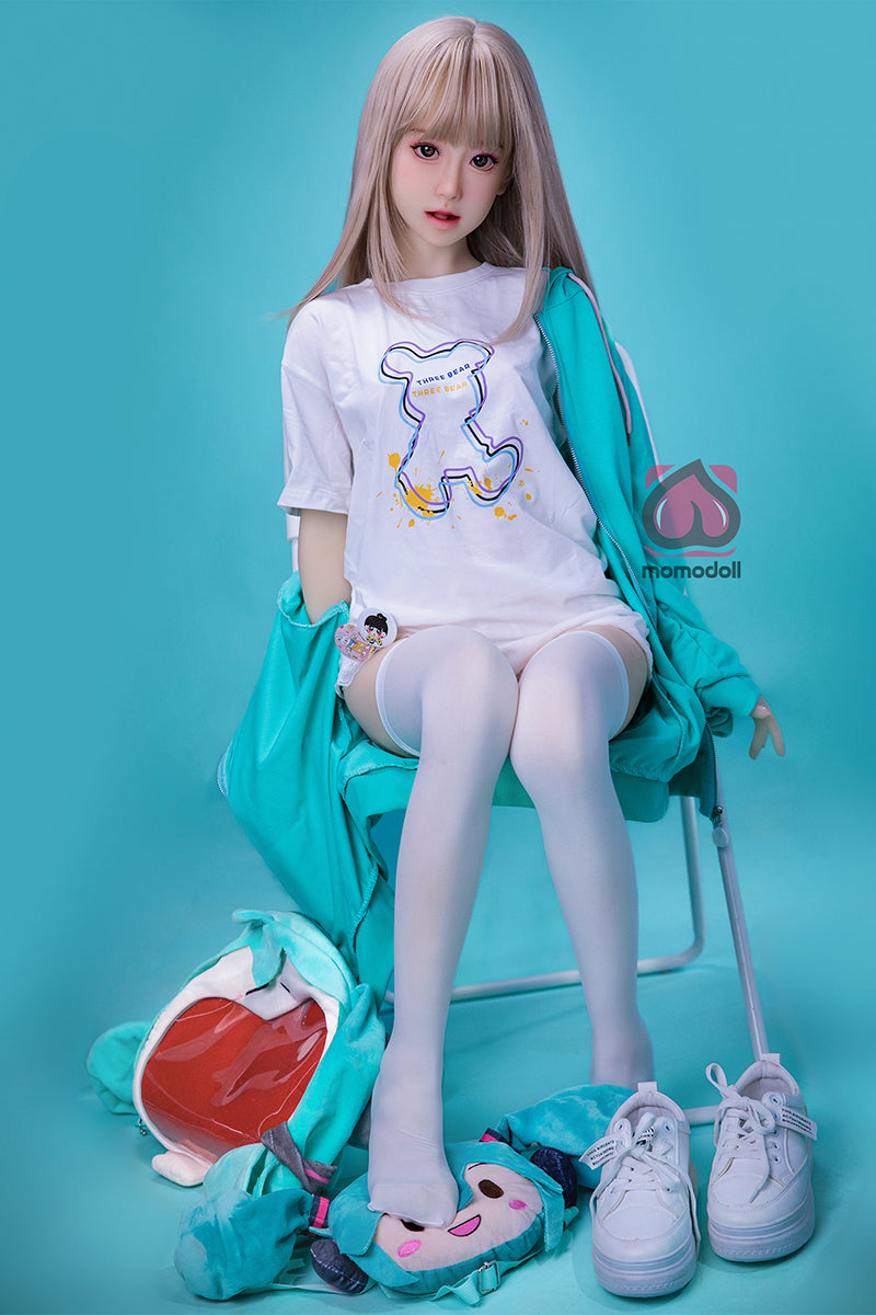 145cm Aカップ シリコンヘッド+TPEボディ 可愛いラブドール MM176 桃沢Momozawa
