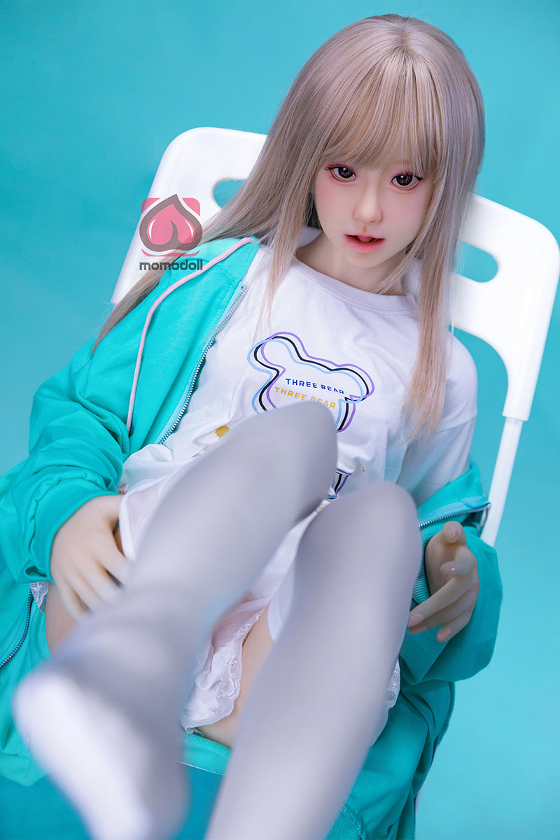 145cm Aカップ シリコンヘッド+TPEボディ 可愛いラブドール MM176 桃沢Momozawa