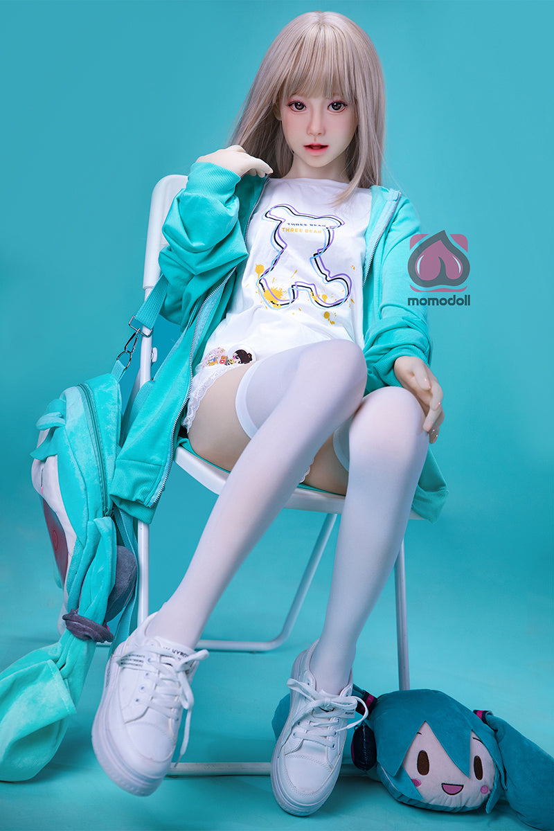 145cm Aカップ シリコンヘッド+TPEボディ 可愛いラブドール MM176 桃沢Momozawa