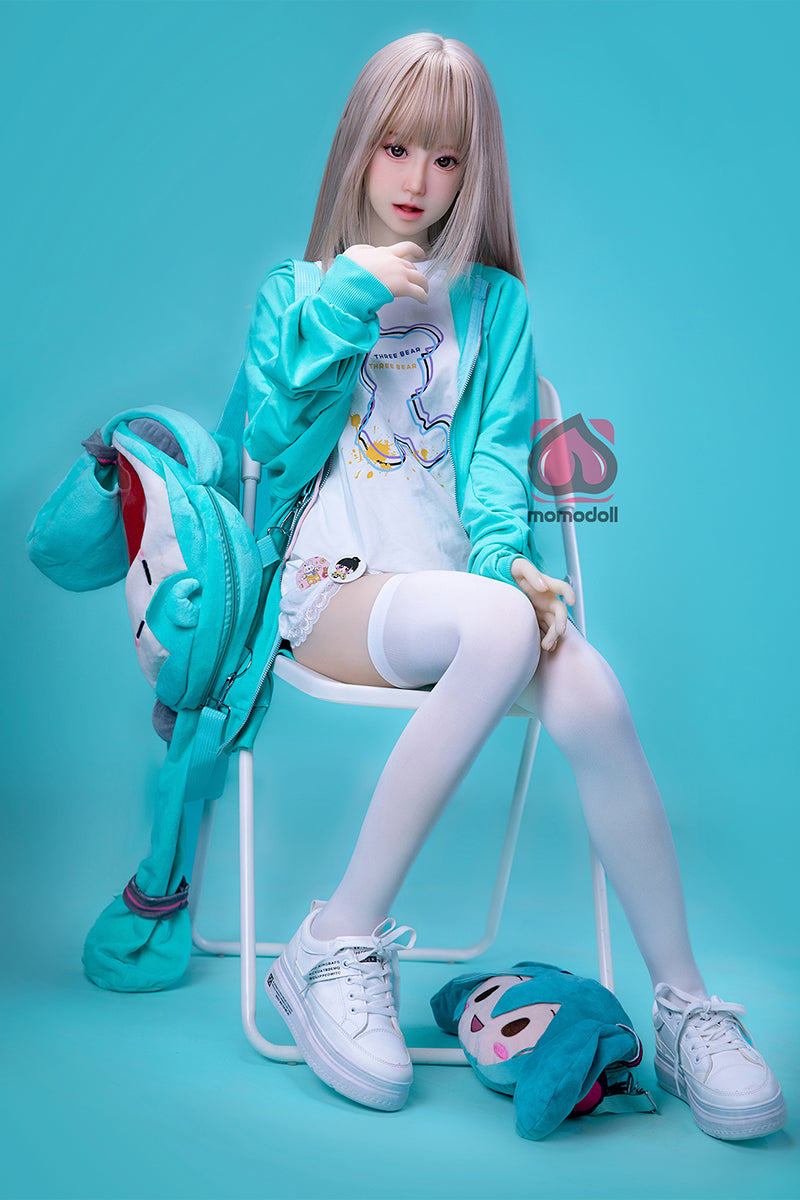 145cm Aカップ シリコンヘッド+TPEボディ 可愛いラブドール MM176 桃沢Momozawa