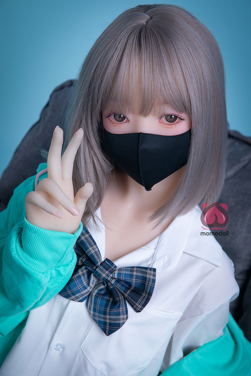 145cm Aカップ シリコンヘッド+TPEボディ 可愛いラブドール MM182 栞奈Kanna