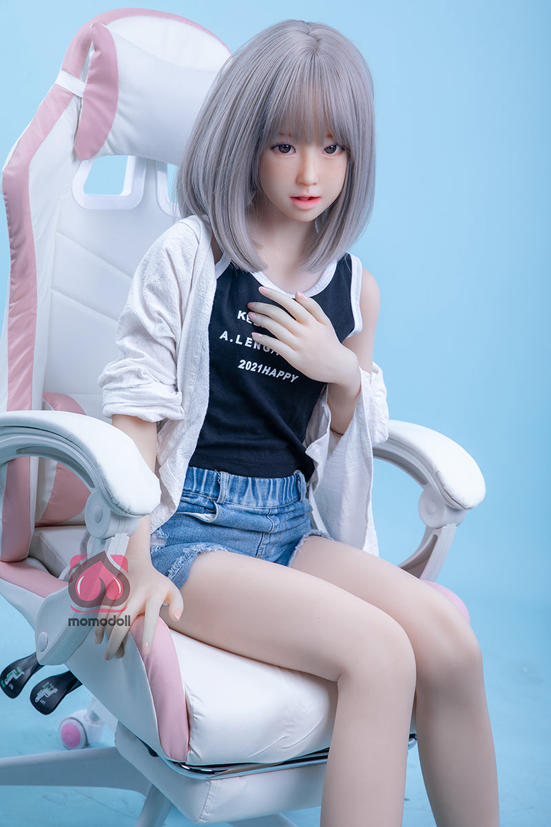 145cm Aカップ シリコンヘッド+TPEボディ 可愛いラブドール MM184 楓Kaede