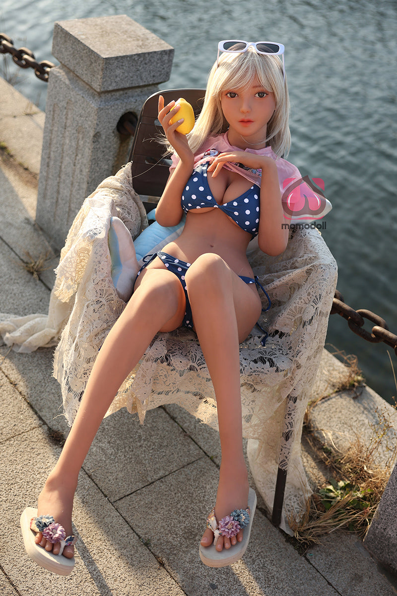 138cm Cカップ シリコンヘッド+TPEボディ 中乳ラブドール MM189 月奈Tsukina