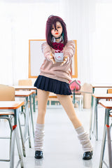150cm Aカップ シリコンヘッド+TPEボディ 可愛いラブドール MM206 冬亜Fuyua
