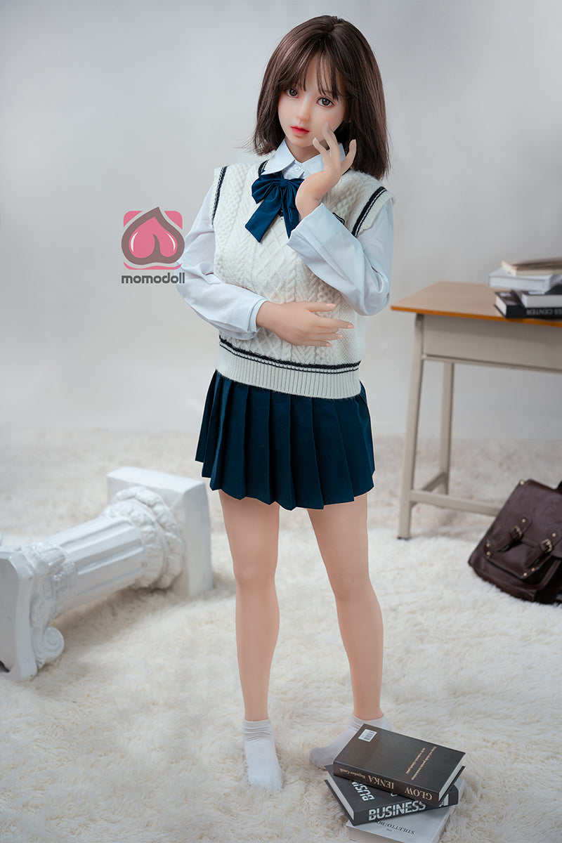 150cm Aカップ シリコンヘッド+TPEボディ 可愛いラブドール MM208 咲花Emika
