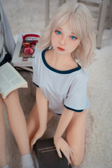 145cm Aカップ シリコンヘッド+TPEボディ 可愛いラブドール MM209 玲奈Rena