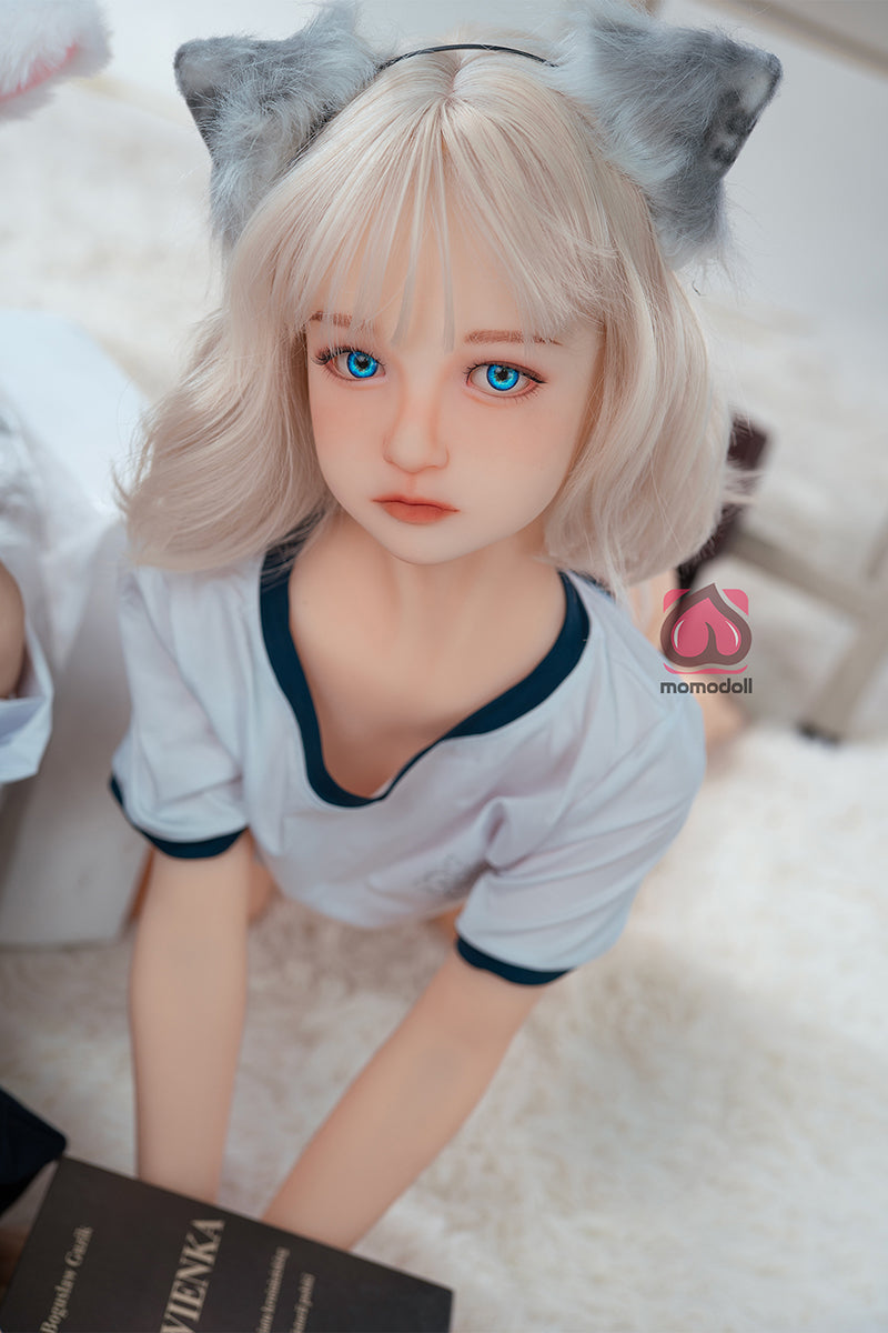 145cm Aカップ シリコンヘッド+TPEボディ 可愛いラブドール MM209 玲奈Rena