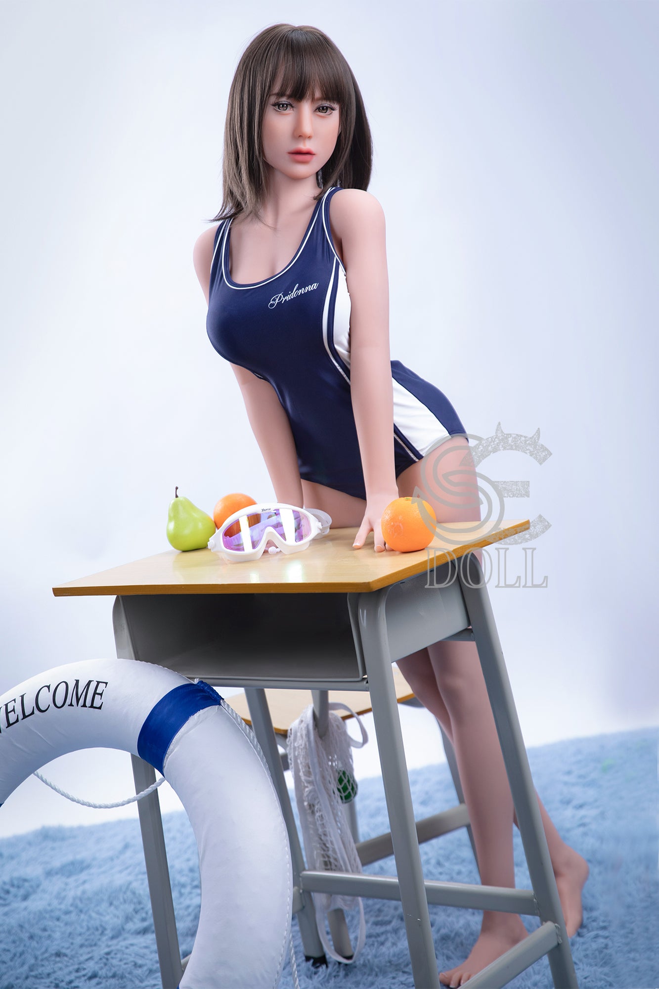 153cm Fカップ 制服 良乳 STPE製 ラブドール Ariel.B